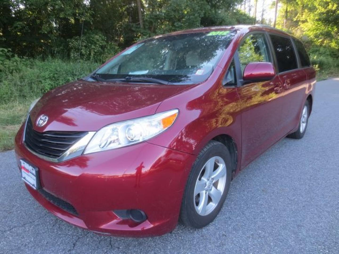 2012 Red /Gray Toyota Sienna LE (5TDKK3DC3CS) with an 3.5L v6 engine, Automatic transmission, located at 270 US Route 6, Mahopac, NY, 10541, (845) 621-0895, 41.349022, -73.755280 - Photo#0