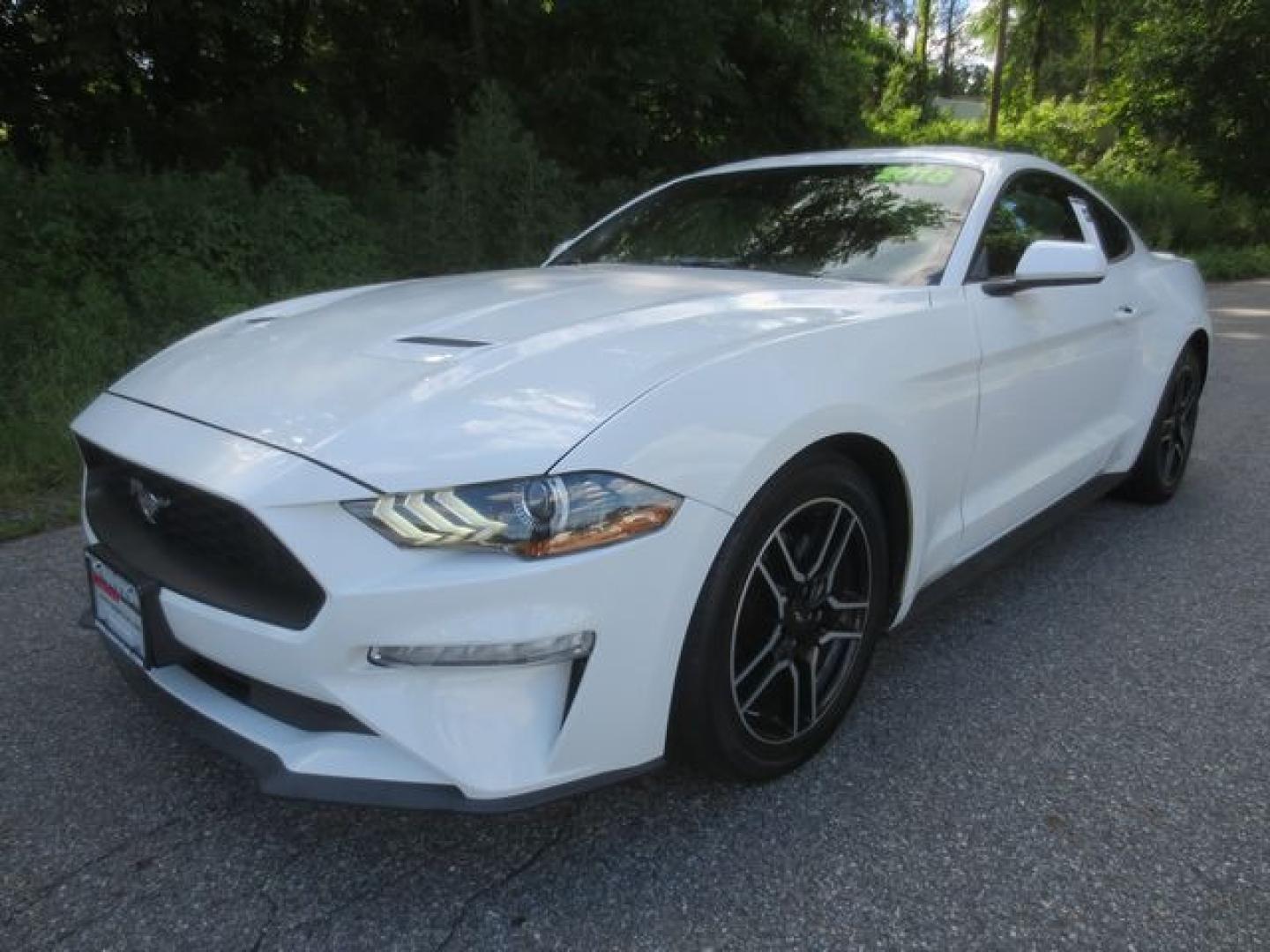 2018 White /Red Ford Mustang ECOBOOST (1FA6P8TH6J5) with an 2.3l 4cyl TURBO engine, Automatic transmission, located at 270 US Route 6, Mahopac, NY, 10541, (845) 621-0895, 41.349022, -73.755280 - Photo#0