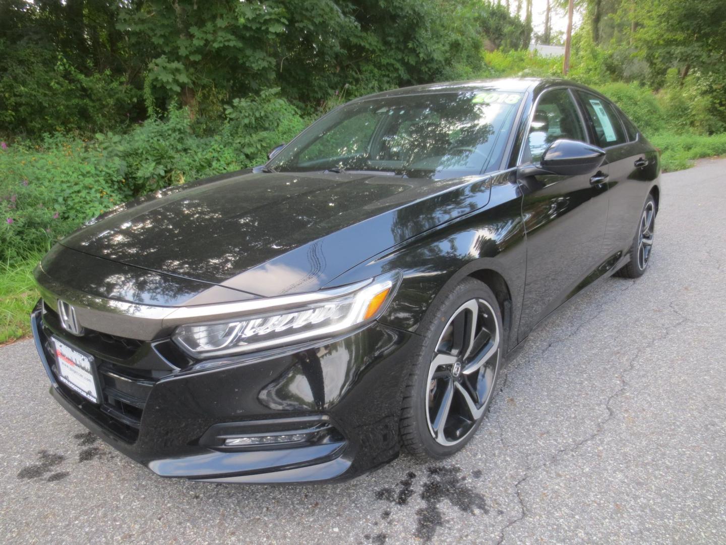 2018 /Black Honda Accord Sport (1HGCV1F38JA) with an 1.5L L4 DOHC 16V engine, Automatic transmission, located at 270 US Route 6, Mahopac, NY, 10541, (845) 621-0895, 41.349022, -73.755280 - Photo#0