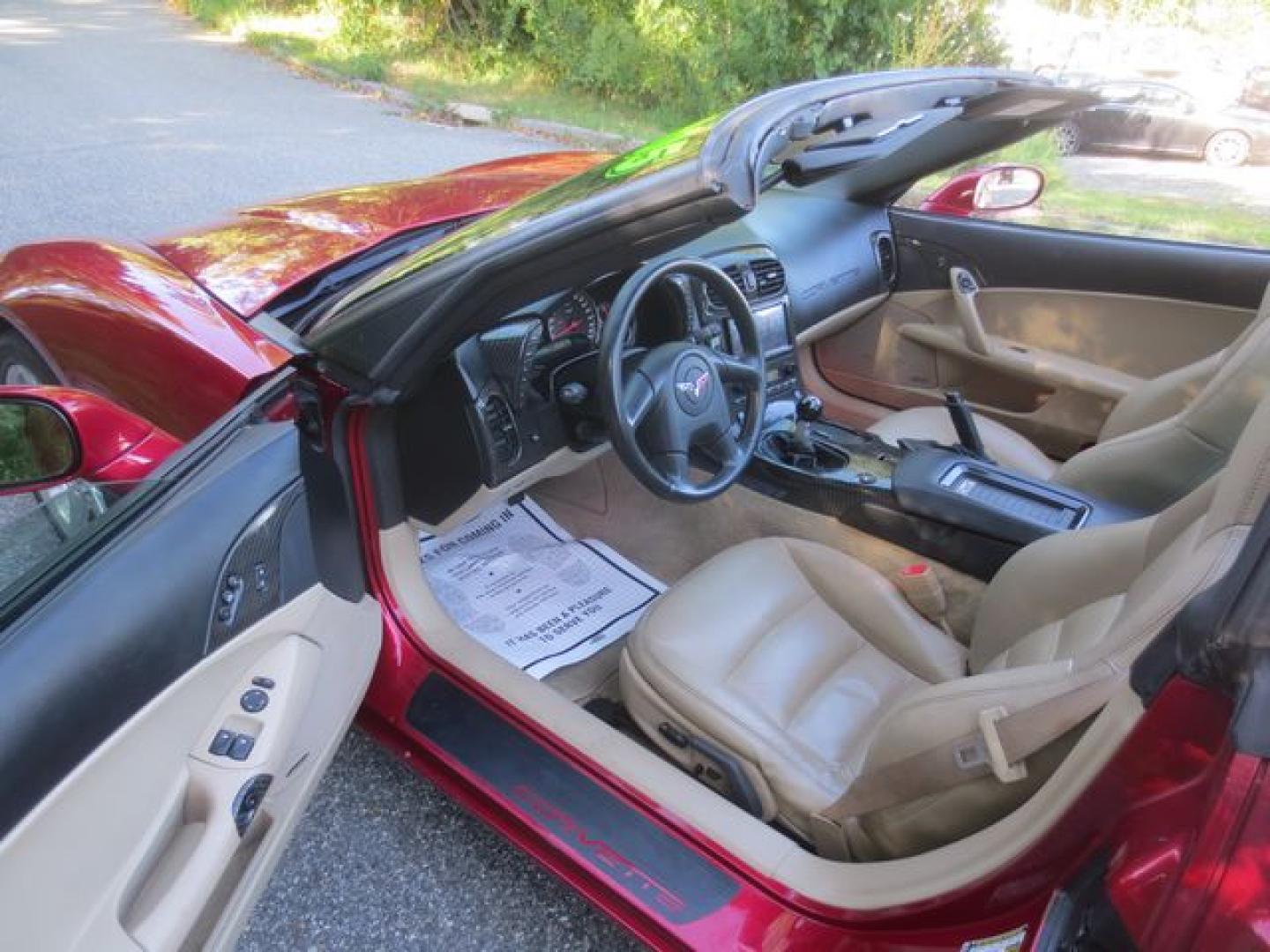 2005 Red /Beige Chevrolet Corvette Coupe (1G1YY24U155) with an 6.0L V8 OHV 16V engine, 6-SPEED MANUAL transmission, located at 270 US Route 6, Mahopac, NY, 10541, (845) 621-0895, 41.349022, -73.755280 - Photo#7