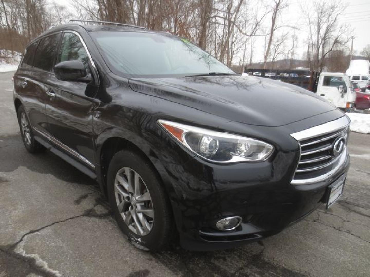 2014 Black /Black Infiniti QX Base AWD (5N1AL0MM0EC) with an 3.5L V6 DOHC 24V engine, Continuously Variable Transmission transmission, located at 270 US Route 6, Mahopac, NY, 10541, (845) 621-0895, 41.349022, -73.755280 - Photo#1