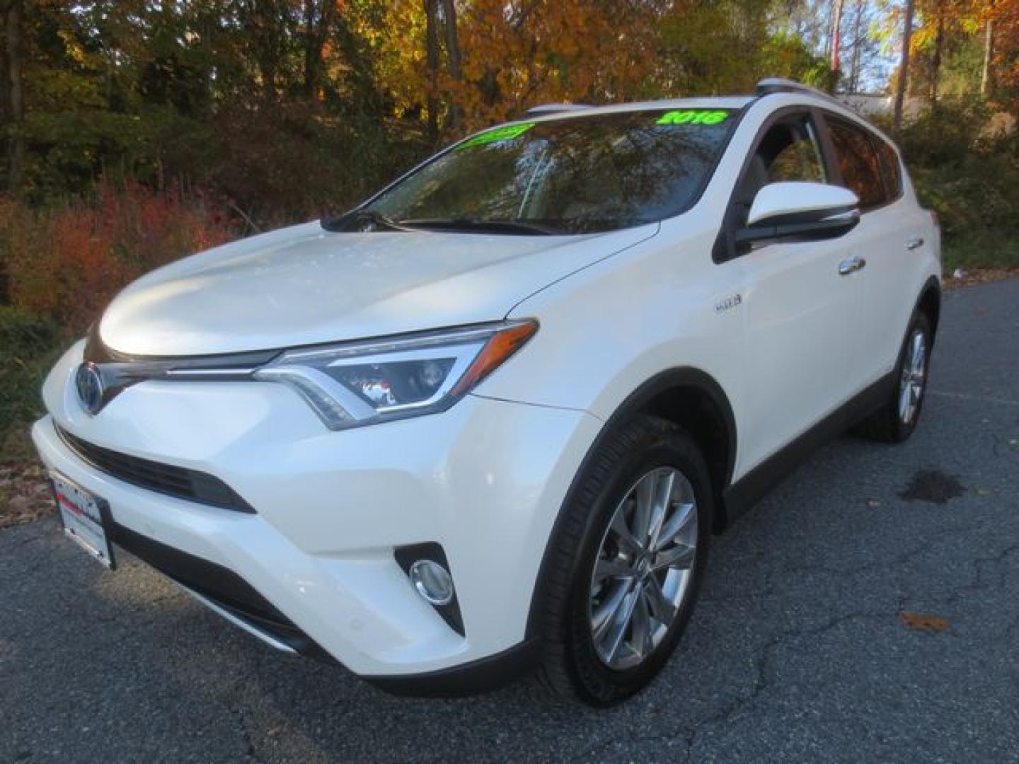 2016 White /Gray/Black Toyota RAV4 Hybrid Limited (JTMDJREV7GD) with an 2.5L L4 DOHC 16V HYBRID engine, Automatic transmission, located at 270 US Route 6, Mahopac, NY, 10541, (845) 621-0895, 41.349022, -73.755280 - Photo#0