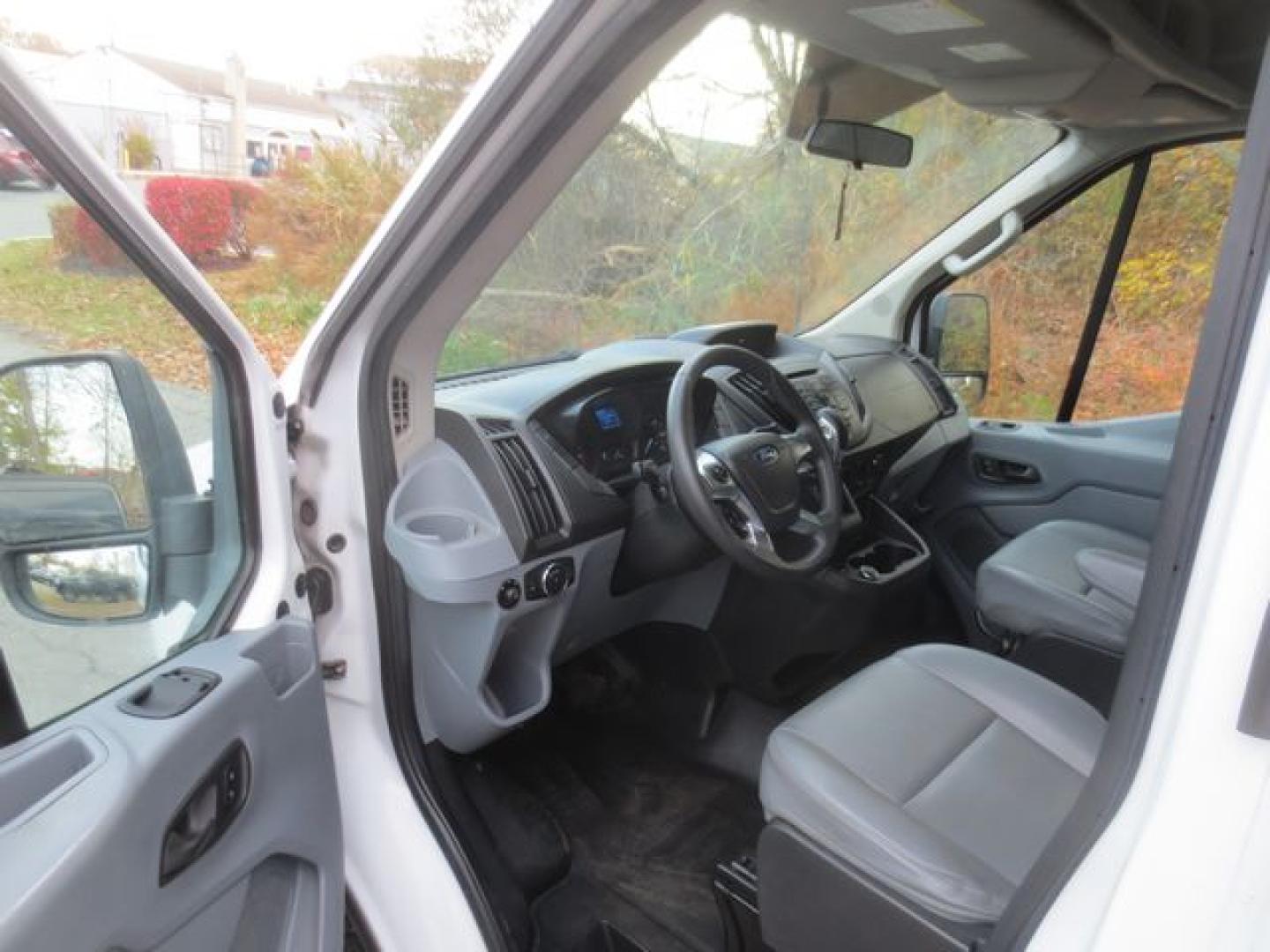 2019 White /Gray Ford Transit 250 Van High Roof w/Sliding Pass. 148-in. WB (1FTYR3XG4KK) with an 3.5L V6 DOHC 24V engine, 6A transmission, located at 270 US Route 6, Mahopac, NY, 10541, (845) 621-0895, 41.349022, -73.755280 - Photo#2