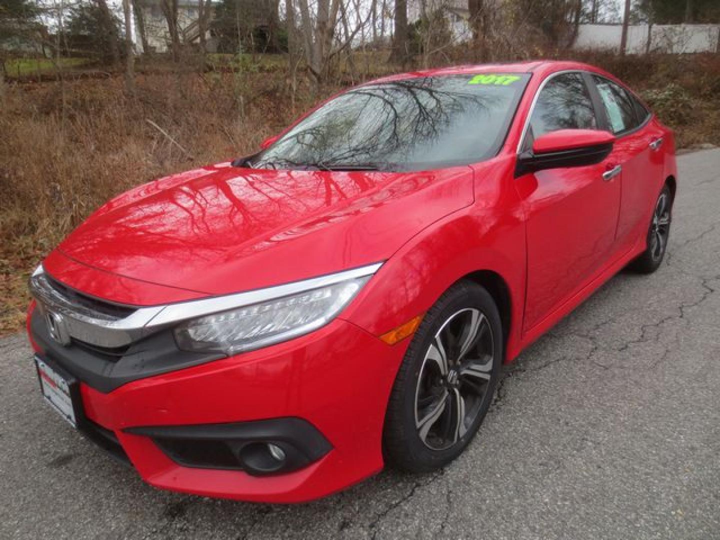 2017 Red /Black Honda Civic Touring (2HGFC1F95HH) with an 1.5L L4 DOHC 16V TURBO engine, Automatic transmission, located at 270 US Route 6, Mahopac, NY, 10541, (845) 621-0895, 41.349022, -73.755280 - Photo#0