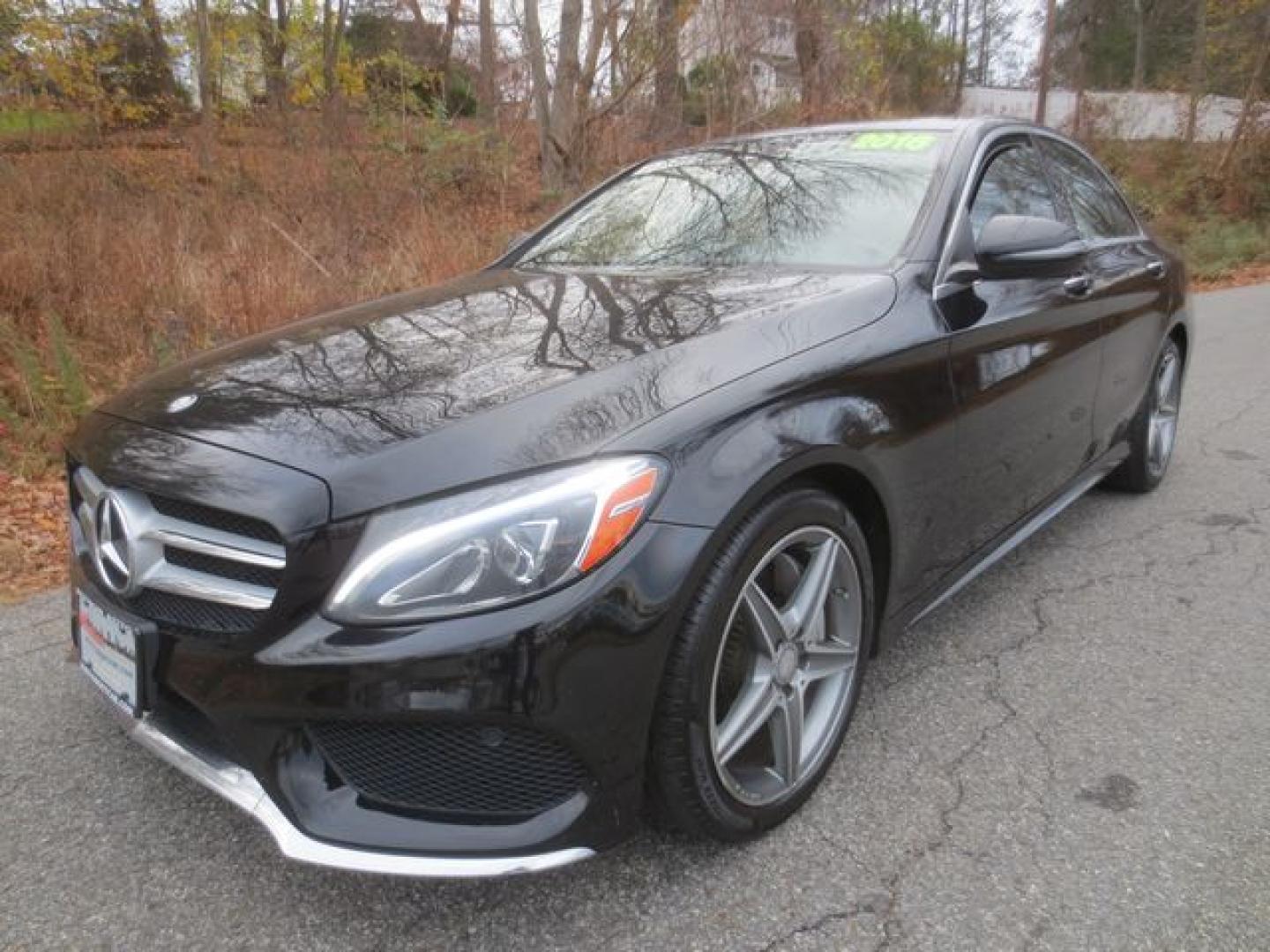 2016 Black /Black Mercedes-Benz C-Class (55SWF4KB3GU) with an 2.0L L4 DOHC 16V TURBO engine, Automatic 7 Speed transmission, located at 270 US Route 6, Mahopac, NY, 10541, (845) 621-0895, 41.349022, -73.755280 - Photo#0