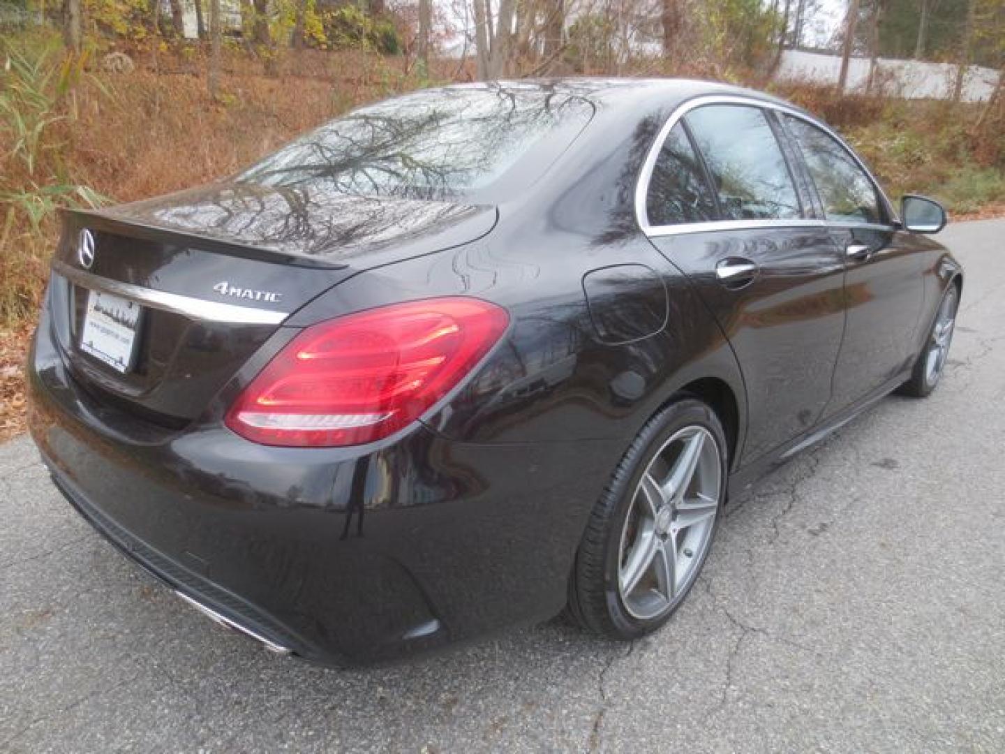 2016 Black /Black Mercedes-Benz C-Class (55SWF4KB3GU) with an 2.0L L4 DOHC 16V TURBO engine, Automatic 7 Speed transmission, located at 270 US Route 6, Mahopac, NY, 10541, (845) 621-0895, 41.349022, -73.755280 - Photo#3