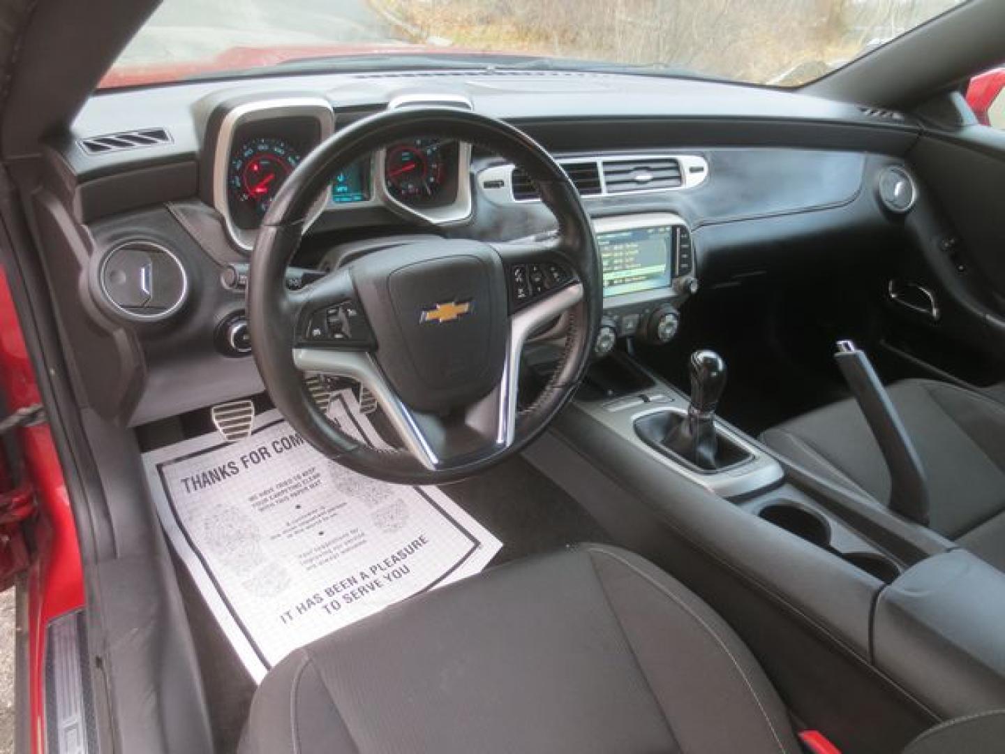 2014 Red /black Chevrolet Camaro Coupe 1LT (2G1FF1E33E9) with an 3.6L V6 DOHC 24V FFV engine, 6-Speed Manual transmission, located at 270 US Route 6, Mahopac, NY, 10541, (845) 621-0895, 41.349022, -73.755280 - Photo#7