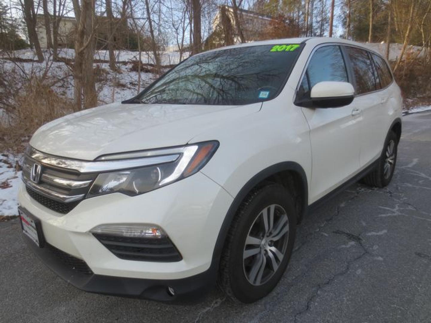 2017 White /Tan Honda Pilot EX-L w/RES AWD (5FNYF6H80HB) with an 3.5L V6 SOHC 24V engine, Automatic transmission, located at 270 US Route 6, Mahopac, NY, 10541, (845) 621-0895, 41.349022, -73.755280 - Photo#0