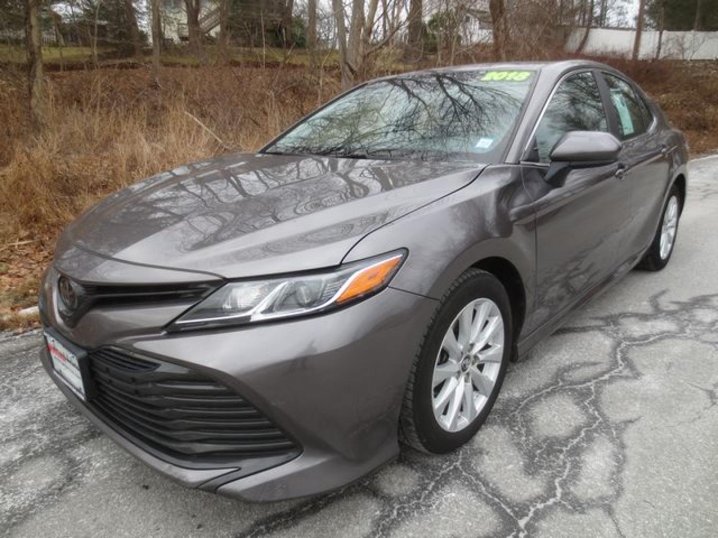 2018 Gray /Gray Toyota Camry LE (4T1B11HK8JU) with an 2.5L L4 DOHC 16V engine, Automatic transmission, located at 270 US Route 6, Mahopac, NY, 10541, (845) 621-0895, 41.349022, -73.755280 - Photo#0