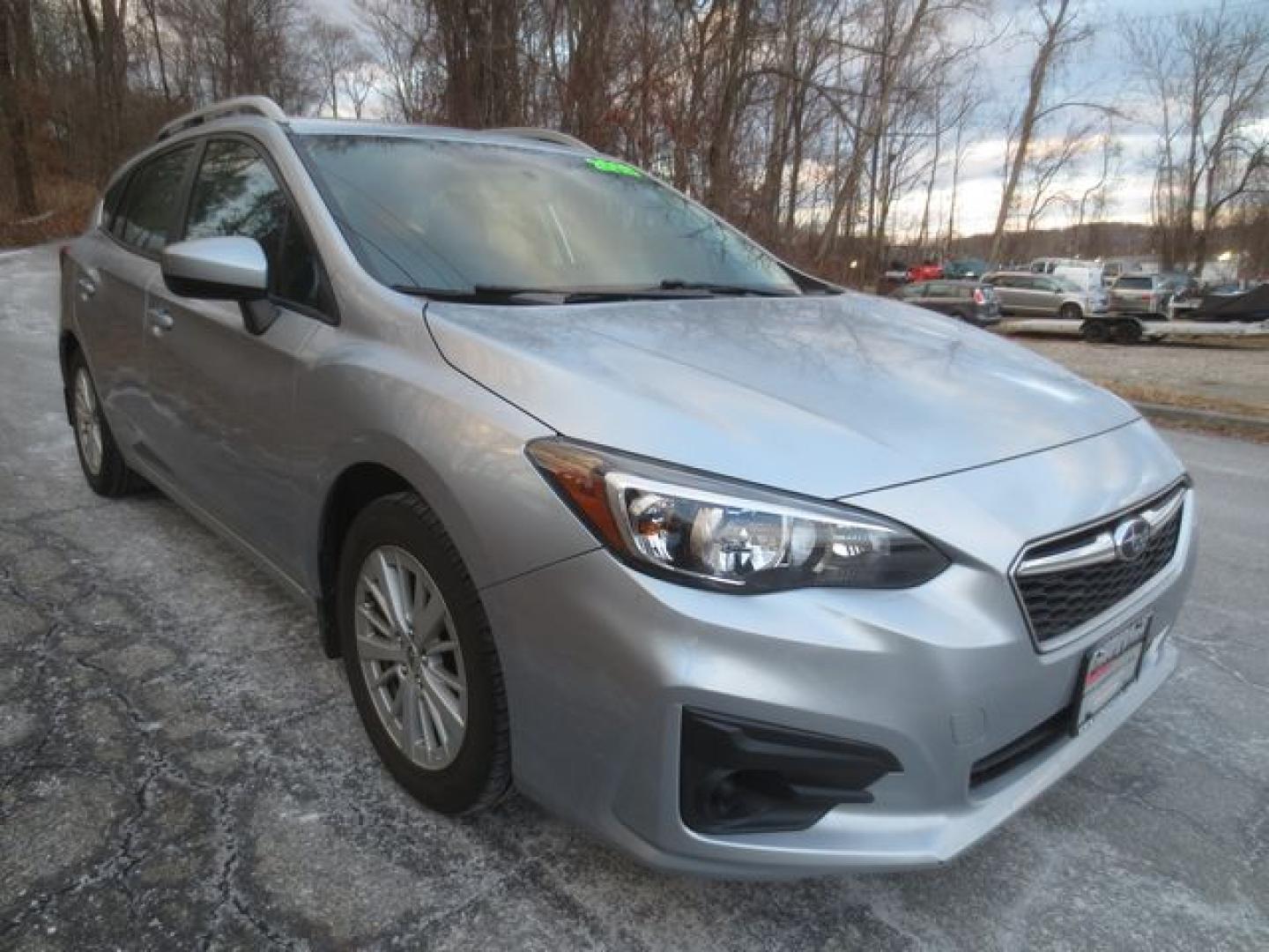 2018 Silver /Black Subaru Impreza Premium (4S3GTAB63J3) with an 2.0L H4 DOHC 16V engine, Automatic transmission, located at 270 US Route 6, Mahopac, NY, 10541, (845) 621-0895, 41.349022, -73.755280 - Photo#1