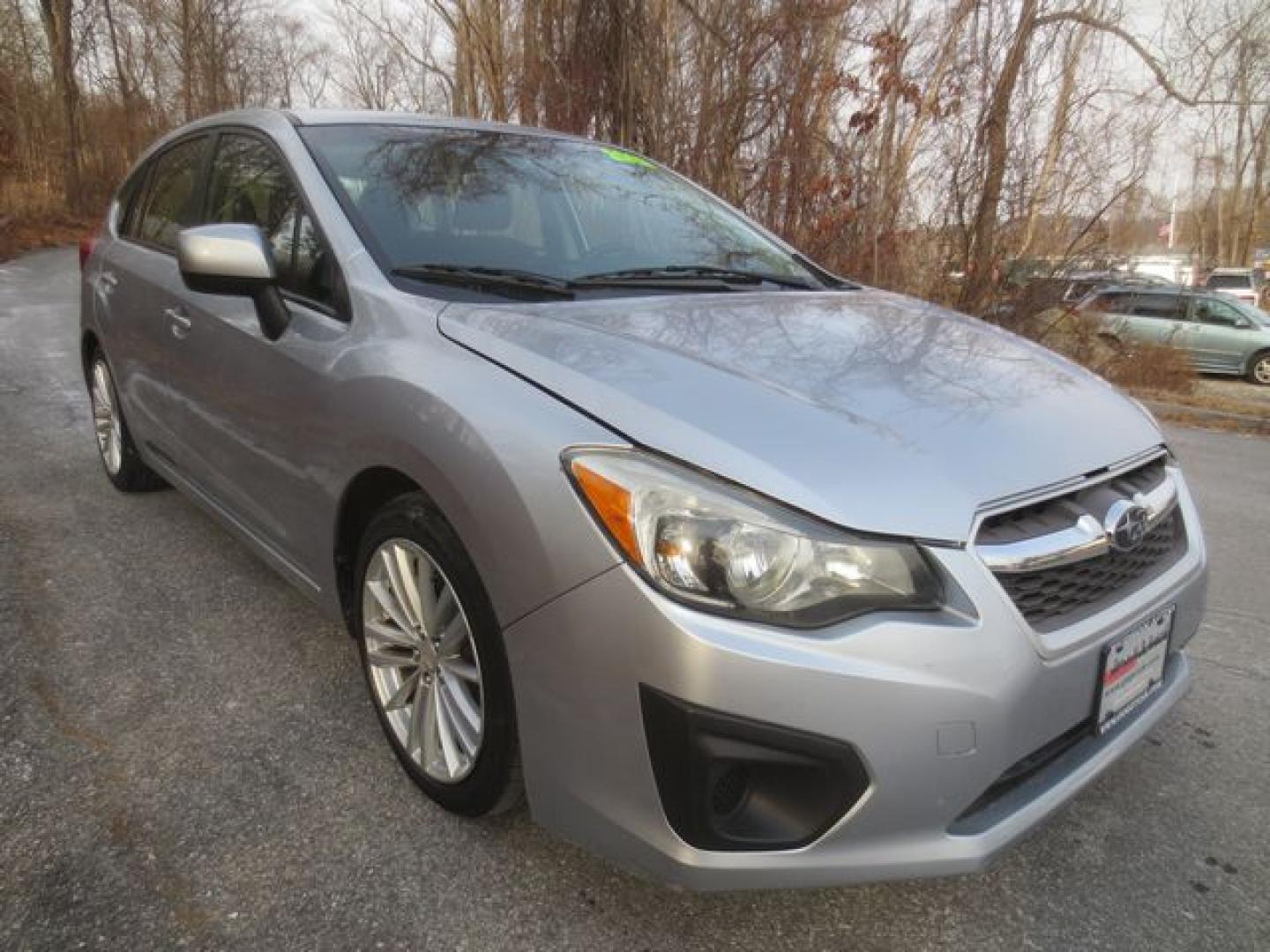 2013 Silver /Black Subaru Impreza Premium Plus (JF1GPAD61D2) with an 2.0L H4 DOHC 16V engine, Automatic transmission, located at 270 US Route 6, Mahopac, NY, 10541, (845) 621-0895, 41.349022, -73.755280 - Photo#1