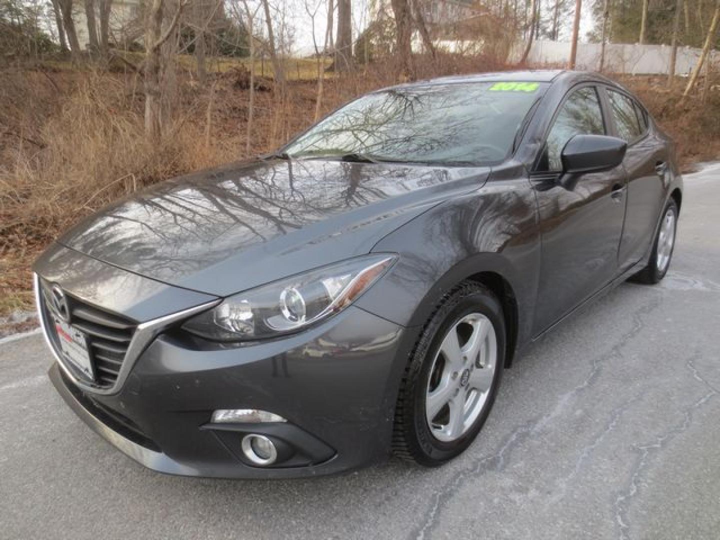 2014 Gray /Black Mazda MAZDA3 i Sport (3MZBM1U78EM) with an 2.0L L4 DOHC 16V engine, 6-Speed Manual transmission, located at 270 US Route 6, Mahopac, NY, 10541, (845) 621-0895, 41.349022, -73.755280 - Photo#0